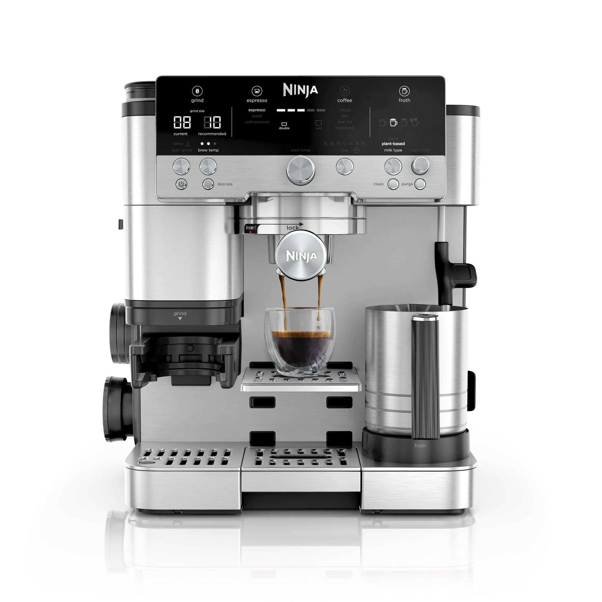 Cafe Premier Series, Stainless Steel Espresso Machine and Drip Coffee Maker with integrated Coffee Grinder and Milk Frother Cafe Premier Series, Stainless Steel Espresso Machine and Drip Coffee Maker with integrated Coffee Grinder and Milk Frother