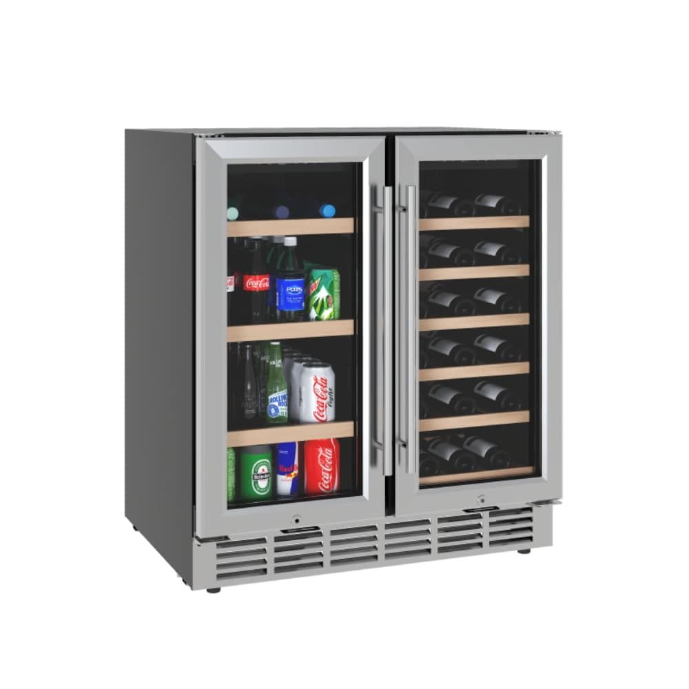 30in Beverage Wine Refrigerator Cooler-80 Can & 30 Bottle Capacity 30in Beverage Wine Refrigerator Cooler-80 Can & 30 Bottle Capacity